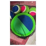 Jalunth Ball Catch Set Game Toss Paddle - Beach Toys Back Yard Outdoor Games Lawn Backyard Target Throw Catch Sticky Mitt Set Age 3 4 5 6 7 8 9 10 11 12 Years Old Boys Girls Kids Easter Gifts