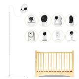 Baby Monitor Floor Stand Holder Mount Compatible with HelloBaby, Nanit Pro & Flex Stand, Owlet, Infant Optics, Motorola, VAVA, 37.4\" - 69\" Adjustable Height Universal Baby Camera Floor Stand Mount