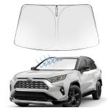 Proadsy 2025 Upgrade Front Windshield Sun Shade Foldable RAV4 Sunshade Protector Custom Fit 2019-2025 RAV-4 SUV Crossover, TRD Off-Road, LE XLE Premium Limited XSE Hybrid Adventure Prime Accessories