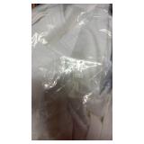 H.VERSAILTEX Pure White Curtains Thermal Insulated Tie Up Window Shade Light Reducing Curtains for Kitchen, Rod Pocket 2 Panels - 42\" Wide by 63\" Long