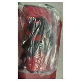 Asaya Canvas Chef Knife Roll Bag - 10 Knife Slots and a Large Zipper Pocket - Durable 10oz Canvas Knife Case with an Adjustable Shoulder Strap - Knives not Included (Red)
