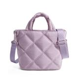 BAGSMART Crossbody Bags for Women, Small Crossbody Bag Puffer Cross Body Purse Mini Tote Travel Purse Shoulder Handbags Wallet, Mist Purple