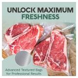 Avid Armor Vacuum Sealer Bags Quart 8x12 Inch 100 Pack for Food Saver, Seal a Meal Vacuum Seal Machines, Commercial Grade Heavy Duty BPA Free for Sous Vide and Meal Prep Precut Storage Bag