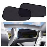 ZATOOTO Car Window Shades for Tesla Model Y - Sun Shade Semi-Transparent Rear Window, Car Window Shade for Baby with UV Protection & Privacy, Custom Fit, No Adhesive, Easy Install