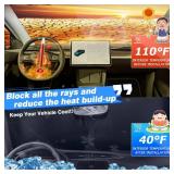 Canvcle Windshield Sun Shade for 2021-2025 2026 Acura MDX Accessories Thicken 6-Layer Front Window Sunshade Cover Sun Visor Protector Foldable Block UV Rays Keep Vehicle Cool