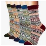 YZKKE 5Pack Womens Vintage Winter Socks, 5 Pack