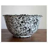 Redco set Of 2 Enamel 4qt Salad Bowls, Black Splatter