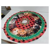 Lace-up Kitten Red Xmas Tree Skirt - 36 Inch