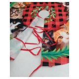 Lace-up Kitten Red Xmas Tree Skirt - 36 Inch