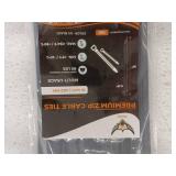 16-inch Premium Black Cable Ties - 100 Pack, Black