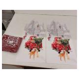 Christmas Lot With 2 Hand Towels And And Apron