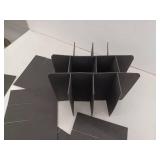 Forego 2 Sets Glass Divider Kit, Fits Boxes 16x12x12, Black