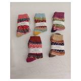Vintage Style Winter Wool Socks 5 pack