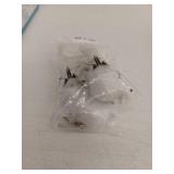 White Glittered Dove Ornaments with Feather Tails, Clip or Hang- Lot Of 4