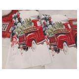 Christmas Lot- 2 Tea Towels And A Curtain