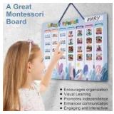 Poztive Kids Magnetic Weekly Calendar Board