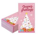 Christmas Tree Design Holiday Paper Napkins - 50 Pack