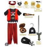 Complete Kids Pirate Costume Set with Accessories- size 3T