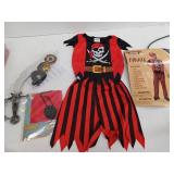 Complete Kids Pirate Costume Set with Accessories- size 3T