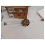 Modern Glass and Brass Wall Light Fixture by Luminzone