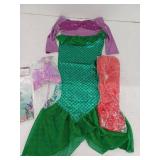 Dnqcos Little Mermaid Halloween Costume, 7-9 Year Old