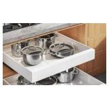 Expandable Pull Out Cabinet Organizer, White