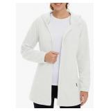 baleaf Womens Long Fleece Jacket, Small, Cream