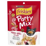 Purina Friskies Cat Treats Party Mix Mixed Grill Crunch, BB Nov 2025