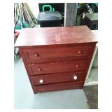 Wood Four-Drawer Dresser with Round Knobs