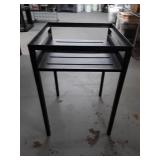 Black Metal Two-Tier Side Table