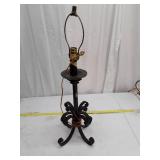 Wrought Iron Table Lamp with Scrollwork Base, no shade