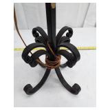 Wrought Iron Table Lamp with Scrollwork Base, no shade