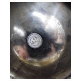 Ornate Silver-Plated Plant Stand with Embossed Floral Design