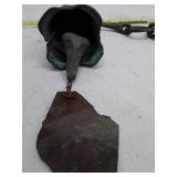 Antique Bronze Bell with Iron Clapper and Mounting Hardware