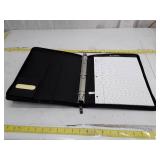 Cambridge Black Leather 3-Ring Binder Portfolio