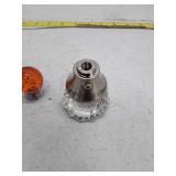 Decorative Glass Cabinet Knobs - Amber and Clear Set