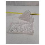 Cut Glass Napkin Holder with Starburst Pattern