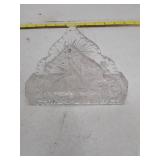 Cut Glass Napkin Holder with Starburst Pattern