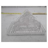 Cut Glass Napkin Holder with Starburst Pattern