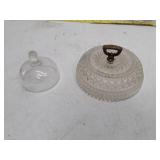 Cut Glass Dome Cover with Brass Handle