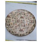 Japanese Decorative Plate with Traditional Folk Art Design