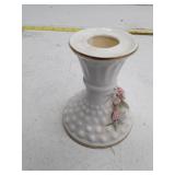 Lefton China Hand Painted Porcelain Candlestick Holder #835