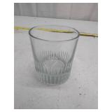 Cut Glass Tumblers with Sunburst Pattern - Set of 2