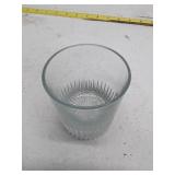 Cut Glass Tumblers with Sunburst Pattern - Set of 2