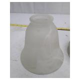 Frosted Glass Bell Shaped Light Shades - Set of 4