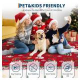 $90 Christmas Rug 8x10 Washable Non Slip Stain Resistant Red