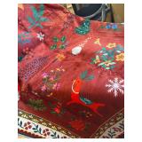 $90 Christmas Rug 8x10 Washable Non Slip Stain Resistant Red