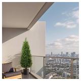 $116 4ft Artificial Cedar Topiary Trees, Set of 2 Faux Plants