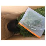 $116 4ft Artificial Cedar Topiary Trees, Set of 2 Faux Plants