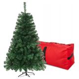 4FT Premium Xmas Tree, 450 PVC Tips & Metal Stand, Green